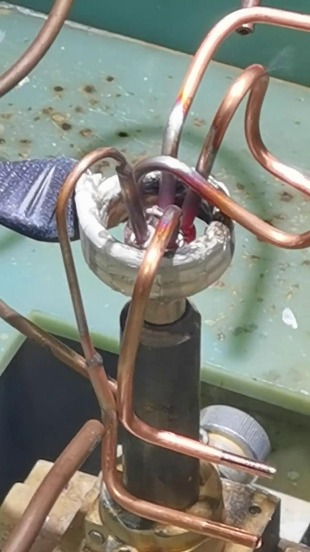 双工位高频焊接机 分液器铜管在线焊接