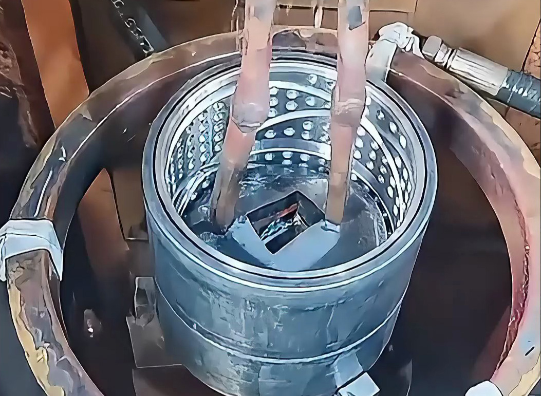 高频淬火机床高效搞定挖掘机斗轴套内外表面淬火