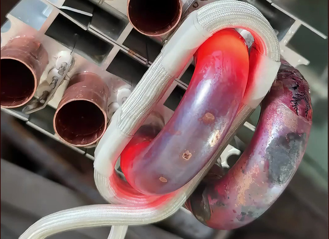 无火焊接真能行？海瑞拓高频焊机，散热器铜管弯头10