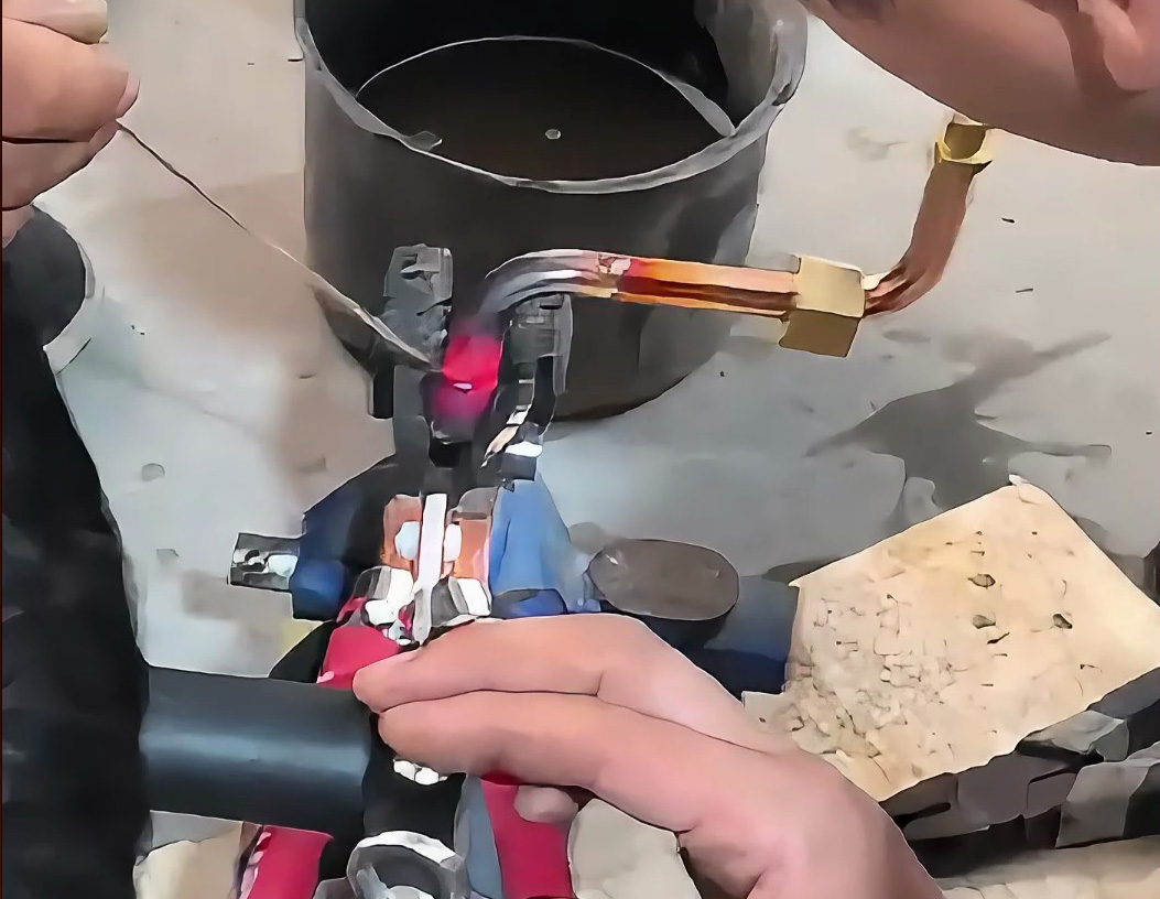  压缩机铜管焊接要求高？海瑞拓手持式高频感应加热，