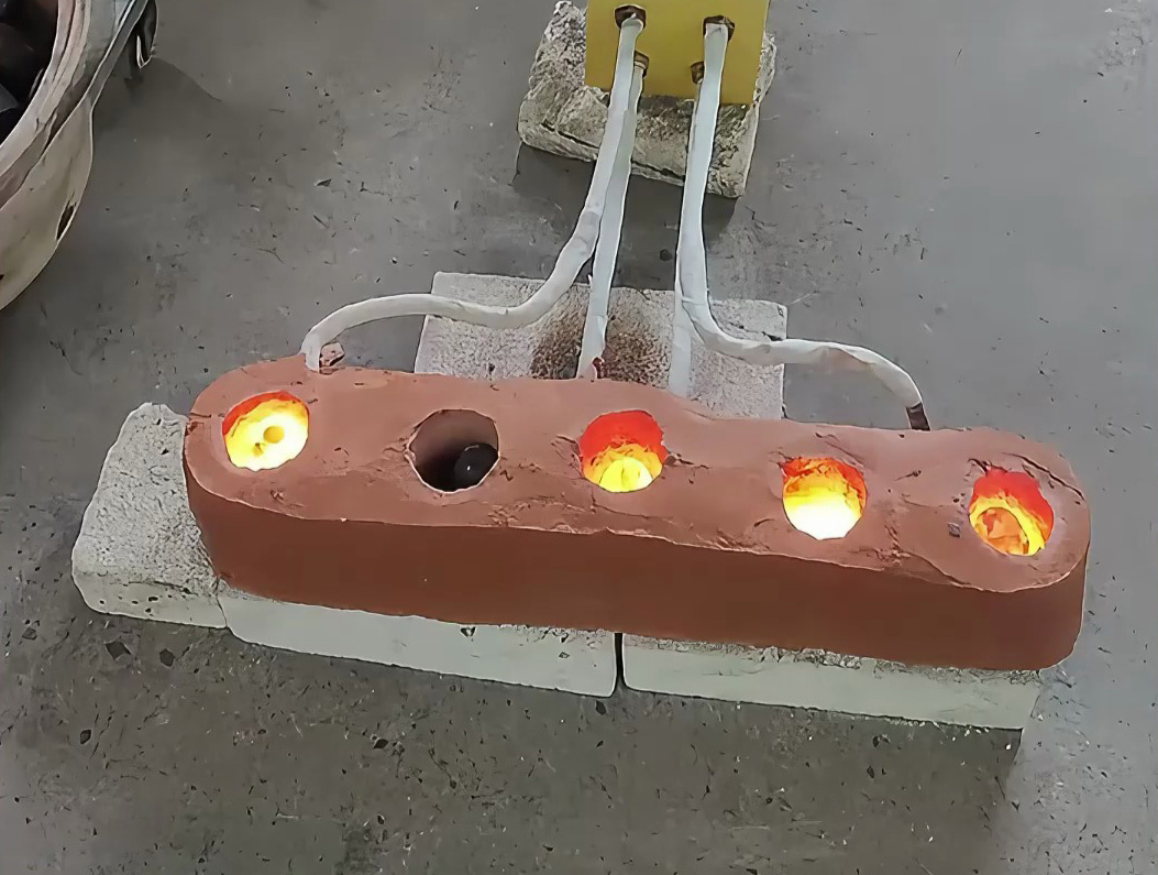 海瑞拓中频感应加热设备，多工件同步加热，批量生产提质增效(图1)