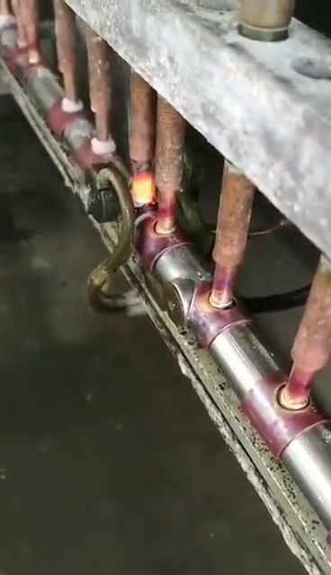 直排铜管焊接案例 高频焊接机焊接铜管