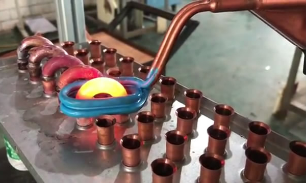 手持式高频焊机焊接铜管