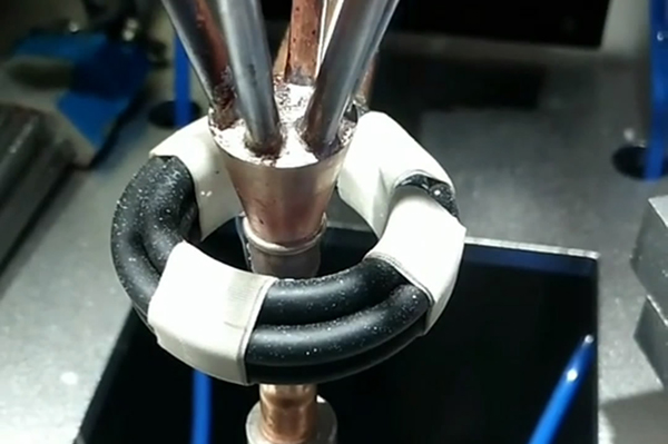 分配器接头焊接，铜管焊接用高频焊机