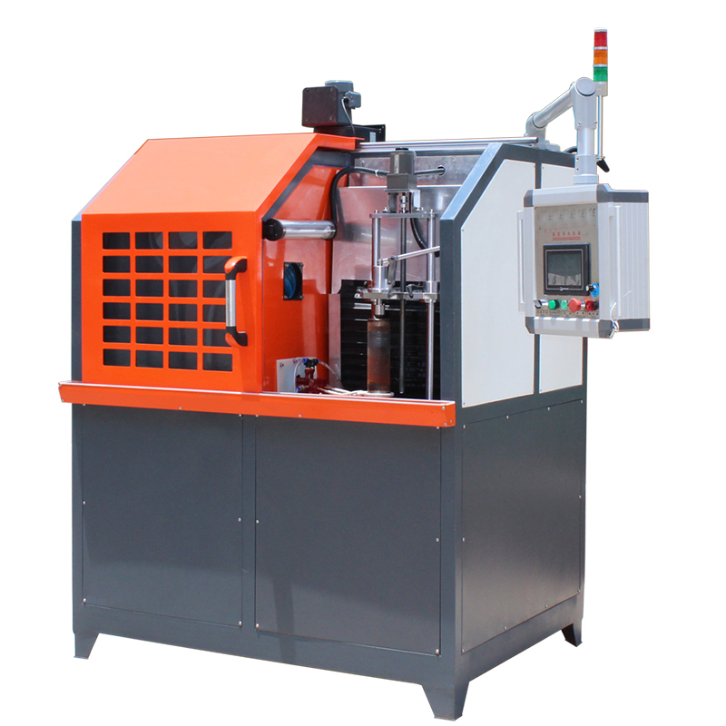 Vertical induction hardening machine for shaft